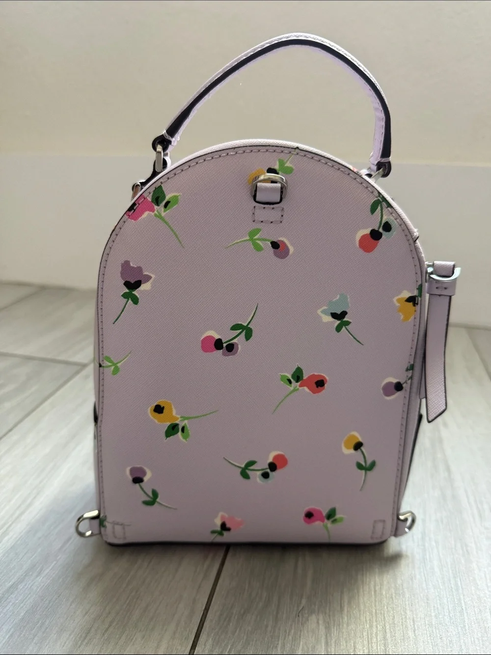Kate Spade Wildflower Ditsy Convertible Backpack (Purple)
